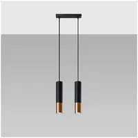 Sollux Loopez 2-flg. 30 cm schwarz/kupfer