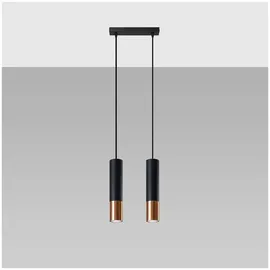 Sollux Loopez 2-flg. 30 cm schwarz/kupfer