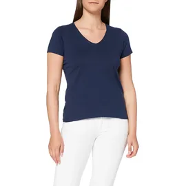 Stedman Apparel Damen Regular Fit T-Shirt Classic-T V-neck/ST2700, Blau - Marineblau, Gr. 40 (Herstellergröße: L) - 40