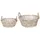 vidaXL Blumentopfkorb mit Speicher 2 pcs Grau Lacak Rattan