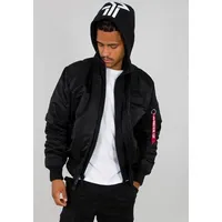 Alpha Industries Bomber Jacke MA-1 ZH Back Print schwarz / weiß 3XL