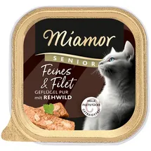 Miamor Feines & Filet Senior Geflügel Pur & Rehwild 16 x 100 g