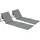 Tectake tectake® 2er Set Strandmatte, stufenlos verstellbare Rückenlehne, pulverbeschichtetes Stahlgestell, ultraleicht, inkl. Aufbewahrungstasche