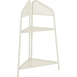 Standregal Eckregal Regal Ablage Aufbewahrung Ecke Balkon Metall Beige 100x48x48