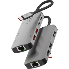 LINQ byELEMENTS 8in1 Pro Studio USB-C 10Gbps Multiport Hub with PD 8K HDMI and 2.5Gbe Ethernet