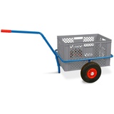 BRB-Lagertechnik Handwagen mit Kunststoffkorb 600x400x320 mm, grau, Tragkraft 200 kg