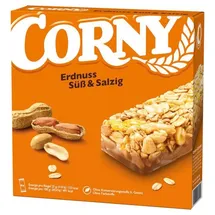 CORNY Süss und Salzig Erdnuss Müsliriegel mit knackigen Nüssen 150g
