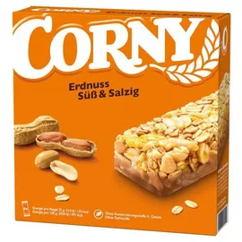 CORNY Süss und Salzig Erdnuss Müsliriegel mit knackigen Nüssen 150g