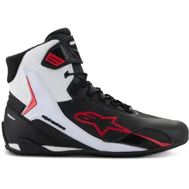 Alpinestars Faster-4 Motorrad Schuhe schwarz/weiß/rot, 12