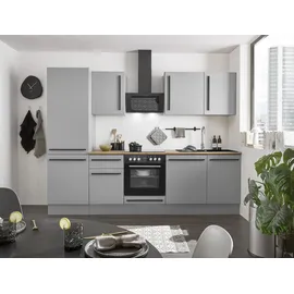 BASIC by Balculina Winkelküche Denver L-Form 280 cm Grau/Silber