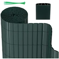Clanmacy Balkonsichtschutz PVC Sichtschutzmatte Bambus Garten Sichtschutzzaun Windschutz Balkon grün 80 cm x 800 cm
