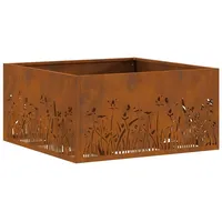 vidaXL - Feuerstelle Quadratisch 60x60x30 cm Cortenstahl
