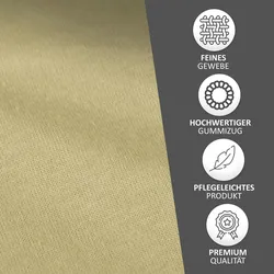 Spannbettlaken Jersey 100% Baumwolle 120-130x200 cm Beige 2er Pack