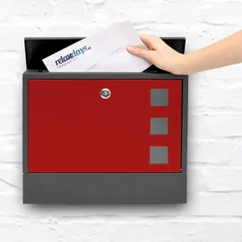 Relaxdays Design Metall schwarz/rot