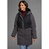 POLARINO Winterjacke, mit Kapuze, gesteppter Winterparka mit gefütterter Kapuze,