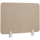 Beliani Schreibtischtrennwand SPLIT 80 x 50 cm Beige