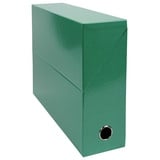 Exacompta 89933E 5x Transferbox aus Karton, Rücken 90mm, 25x33cm für DIN A4, - Iderama - Dunkelgrün