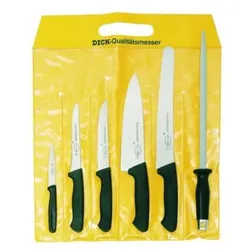 F. Dick Dick 6-teiliges Messer Einsteiger-Set  mit schwarzem Griff.