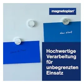 Magnetoplan Ergo-Magnete, Large silber Pack a 10 Stück