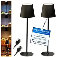 Smart-Planet Tischlampe 2x kabellos wiederaufladbar mit 5200 mAh Akku