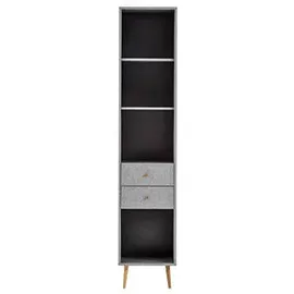 MÖBELPARTNER Jonte Hochschrank 40,2 x 39 x 194,2 cm Grau Holz