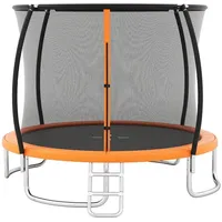 COSTWAY Gartentrampolin, Ø 305 cm, Trampolin, mit Sicherheitsnetz & Leiter
