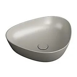 Vitra Plural Aufsatzschale 7812B420-0016 47 x 40 x 13 cm, taupe matt, asymmetrisch, ohne Überlauf/Hahnloch
