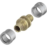 TECE floor Druckhülsenkupplung 20-20mm inklusive Druckhüls. für Vollkunststoffrohre 77220020,