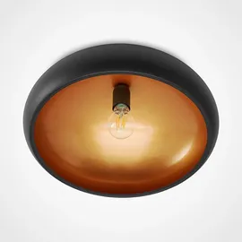 LINDBY Gerwina 1-flammig rund schwarz/gold