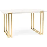 FURNLUX Esstisch Horten Weiss 80cm / Hauptfarbe: Weiß / Abmessungen: 80 x 76 x 220 cm - Weiß