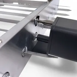 Grillpeter Mangal Ararat 2 mm Schaschlikgrill + 11er Drehspieß Haube Elektromotor