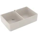 Villeroy & Boch Spülstein Doppelbecken 90 X crema + Excenterbetätigung