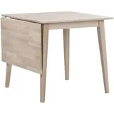Klapptisch Filippa, 80/125x80cm, Eiche Weiß pigmentiert