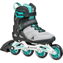 Rollerblade MACROBLADE 80 Inline-Skates für Damen, Fitness Inliner, Grau/Teal Blau, 40.5/41