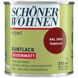 SCHÖNER WOHNEN-Farbe Home Buntlack RAL 3003 2449.0375.3003 (Rubinrot, 375 ml, Seidenmatt)