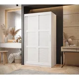 MOEBLO Schiebetürenschrank ARTEMIA (mit/ ohne Schubladen, Schwebetürenschrank Schrank Garderobe Schiebtüren Schlafzimmer Wohnzimmerschrank) (BxHxT):100/120/150/180/200/250x200x62 cm weiß 100 cm