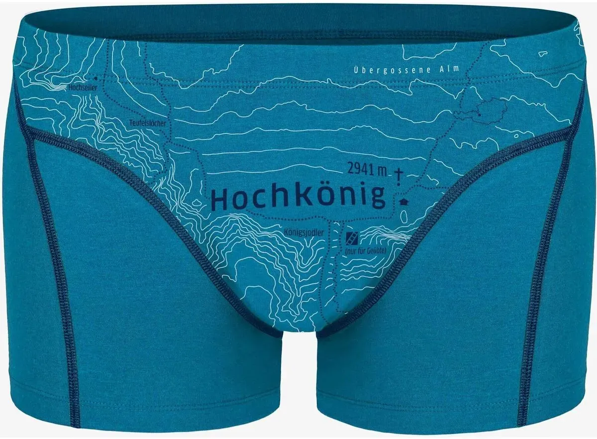Ein schöner Fleck Erde Boxershorts Hochkönig Pfauenblau pfauenblau S
