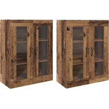 vidaXL Wandmontierte Schränke 2 pcs Altholz 69,5 x 34 x 90 cm