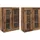 vidaXL Wandmontierte Schränke 2 pcs Altholz 69,5 x 34 x 90 cm