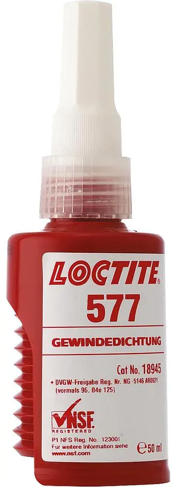 Gewindedichtung mittelfest (DVWG) LOCTITE 577, 50ml Dosierflasche
