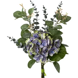 Creativ green Kunstblumenstrauß CREATIV GREEN "Hortensien-Mix-Bouquet", blau, B:30cm H:56cm T:12cm, Polyester, Kunstpflanzen