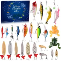 Luxuskollektion Angel Adventskalender 24-teiliges Köder Set für Männer, Fischer,