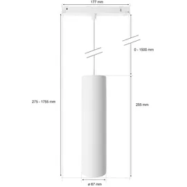 Philips Perifo 1-flg. 7 cm zylinderförmig weiß