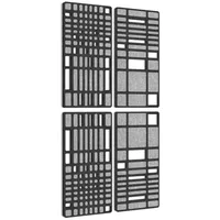 Platino24 „MANHATTAN“ 4er-Set Akustik-Objekt/Wandpaneele für optimale Raumakustik/INNOVATIVES DESIGN /