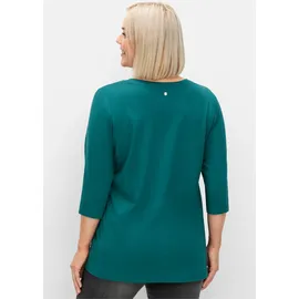 sheego 3/4-Arm-Shirt Blau 40/42