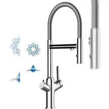 VIZIO 4 Wege Wasserhahn Einhebelmischer Silber