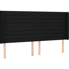 vidaXL Boxspringbett mit Matratze & LED Schwarz 180x200 cm Stoff