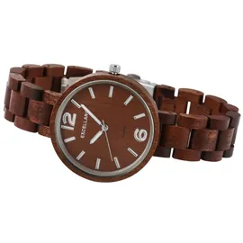 Excellanc Damenarmbanduhr mit Faltschließe aus Holz
