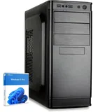 dcl24.de dcl24 Desktop Office PC i5 14400, UHD Grafik 730 - 500GB SSD, 16GB DDR5, Media PC mit 10x4.7 GHz, WLAN, Windows 11 Pro PC für Büro und Homeoffice