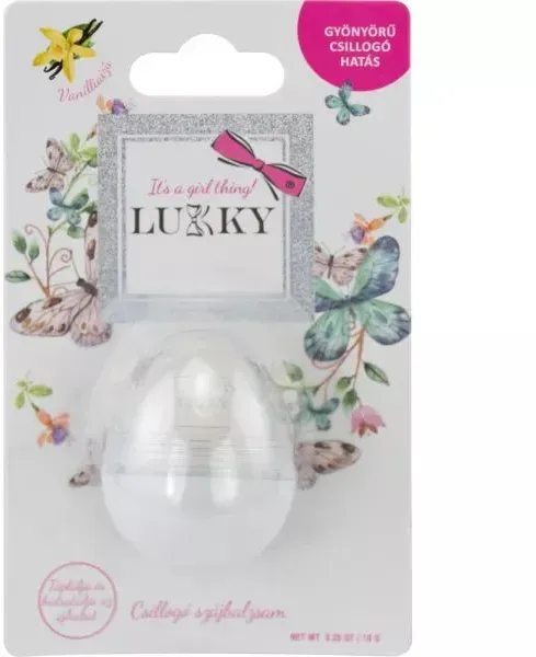 Lukky: Glänzender Lippenbalsam mit Vanilleduft - weiß